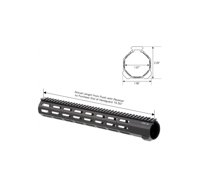 UTG GUARDAMANO 16" SUPER SLIM FREE FLOAT M-LOK