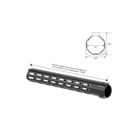 UTG GUARDAMANO 16" SUPER SLIM FREE FLOAT M-LOK