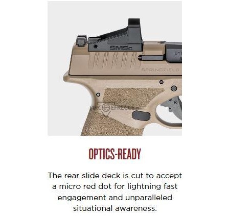 HS SPRINGFIELD PISTOLA HELLCAT 3" CAL 9x19 9 LUGER OSP FDE 