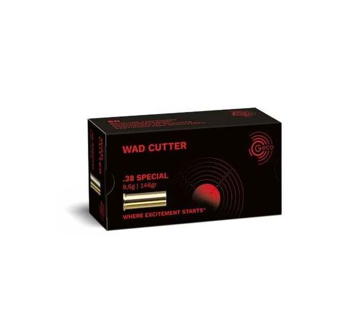 GECO CARTUCCE CAL. 38SPL WC WAD CUTTER 146grs *Conf. da 50pz* 