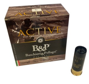 BASCHIERI&PELLAGRI B&P CARTUCCE ACTIVE SHOOTING CAL. 12 32grs PALLINO 6 *Conf. da 25pz* 