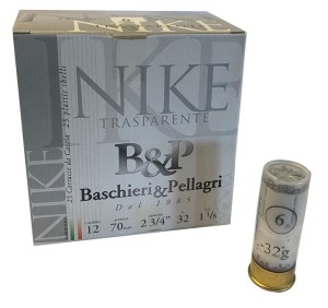 BASCHIERI&PELLAGRI B&P CARTUCCE NIKE CAL. 12 32grs PALLINO 6 *Conf. da 25pz* 