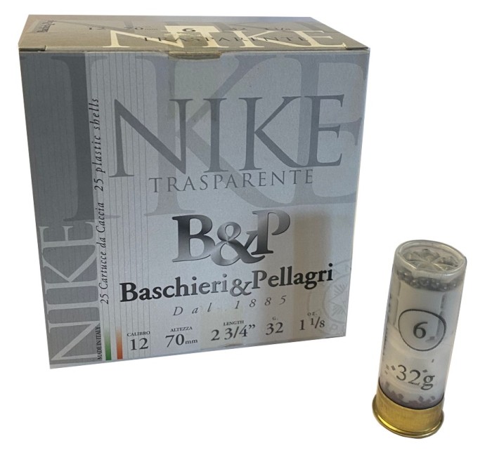 BASCHIERI&PELLAGRI B&P CARTUCCE NIKE CAL. 12 32grs PALLINO 6 *Conf. da 25pz* 
