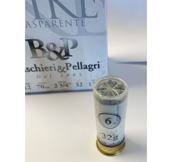 BASCHIERI&PELLAGRI B&P CARTUCCE NIKE CAL. 12 32grs PALLINO 6 *Conf. da 25pz* 