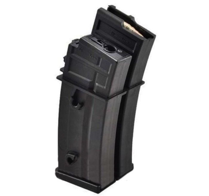 DV CARICATORE SOFTAIR ELETTRICO MAGGIORATO 1000BBS PER G36 SOUND BLACK (DV-M1000G36E)