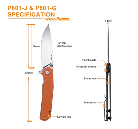 RUIKE COLTELLO CHIUDIBILE P801-S