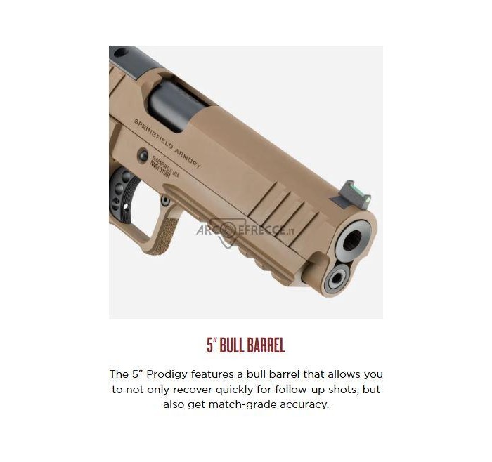 SPRINGFIELD PISTOLA PRODIGY 1911DS 5" CAL 9x19 9 LUGER COYOTE 