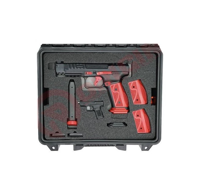 CANIK PISTOLA SFX RIVAL-S FULL METAL 5" COMPETITION READY CAL 9x19 9 LUGER colore ROSSO/NERO 