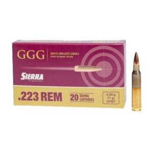 GGG CARTUCCE CAL. 223REM 77grs SIERRA MATCHKING HPBT *Conf. da 20pz* 