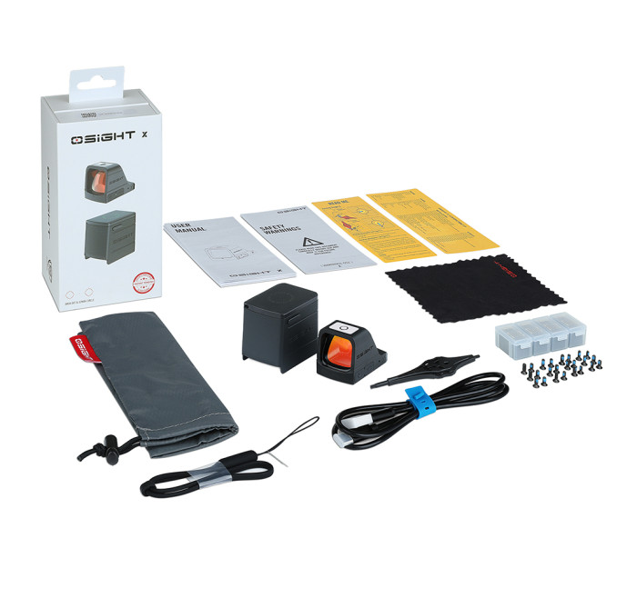 OSIGHT RED DOT X MULTIRETICOLO 3/32MOA RICARICABILE