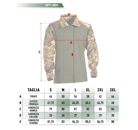 OPENLAND COMBAT SHIRT IN COTONE