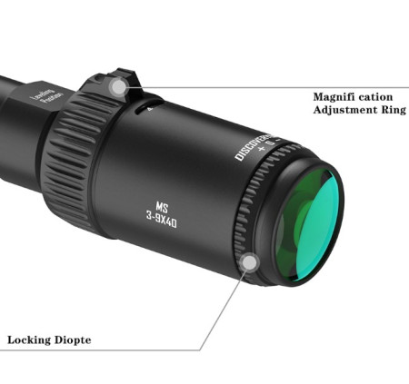 DISCOVERY OPTICS OTTICA MS 3-9x40 TUBO 1" ANELLI 11mm CANNOCCHIALE