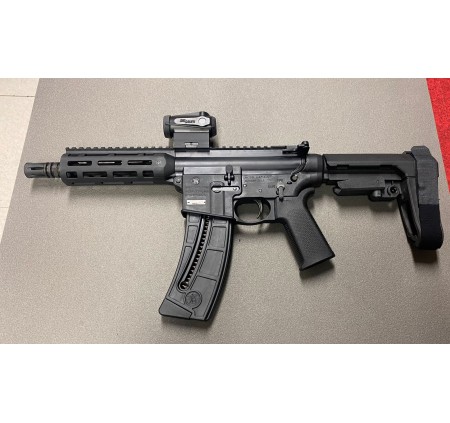 *USATO* SMITH&WESSON PISTOLA M&P15 8" CAL 22LR con DOT ROMEO 