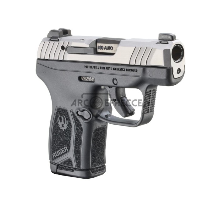 RUGER PISTOLA LCP MAX 2.8" CAL 9 CORTO/380 MATTE INOX 10C 