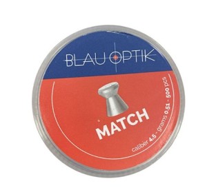 BLAUOPTIK DIABOLO A/C MATCH Cal. 4,5mm 0.51g *Conf. 500pz* 