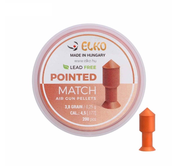ELKO PIOMBINO DIABOLO POINTED MATCH 0,25g Cal. 4,5mm *Conf. 200pz* 