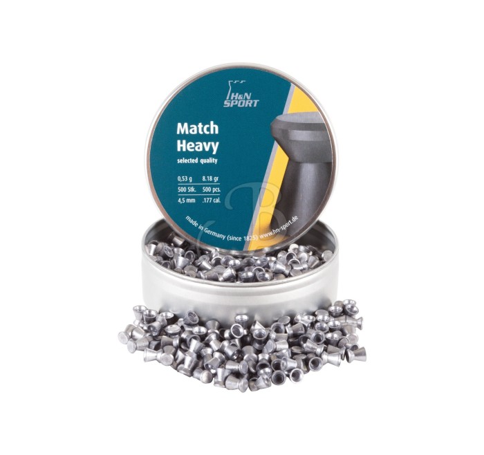 H&N PIOMBINO DIABOLO MATCH 4.50mm 0,53g HEAVY *Conf. da 500pz* 