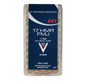 CCI CARTUCCE CAL. 17 HMR FMJ 20grs *Conf. 50pz* 