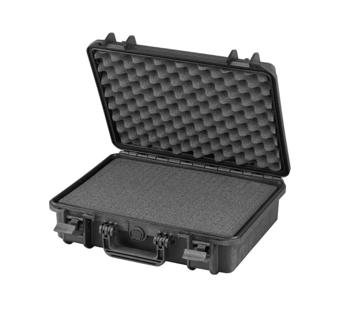 PLASTICA PANARO VALIGIA RIGIDA Mod MAX380H115S NERA CON SPUGNA CUBETTATA