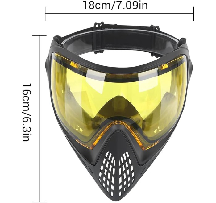 FMA MASCHERA FULL FACE LENTE GIALLA