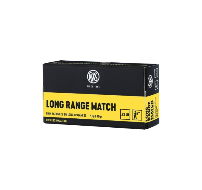 RWS CARTUCCE CAL .22LR LONG RANGE MATCH 40grs *Conf. da 50pz* 