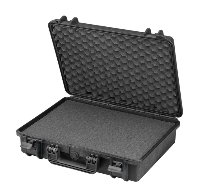 PLASTICA PANARO VALIGIA RIGIDA Mod MAX465H115S NERA CON SPUGNA CUBETTATA