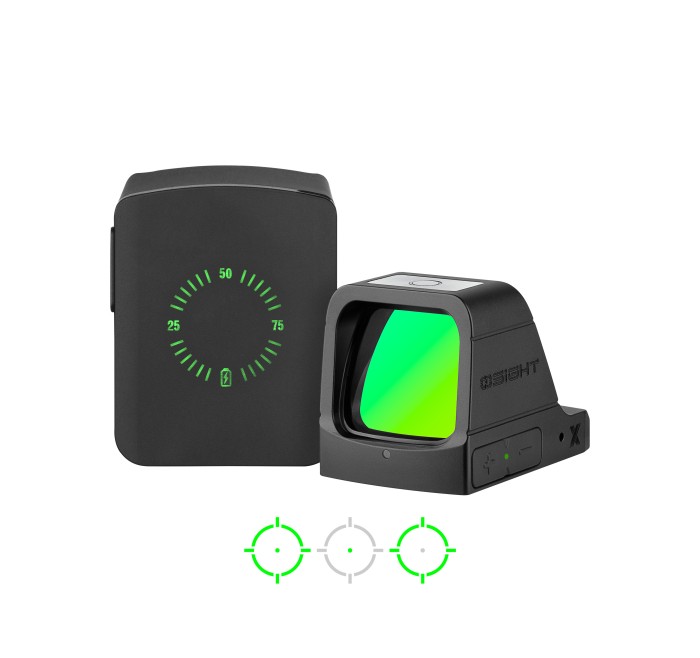 OSIGHT GREEN DOT X MULTIRETICOLO 3/32MOA RICARICABILE