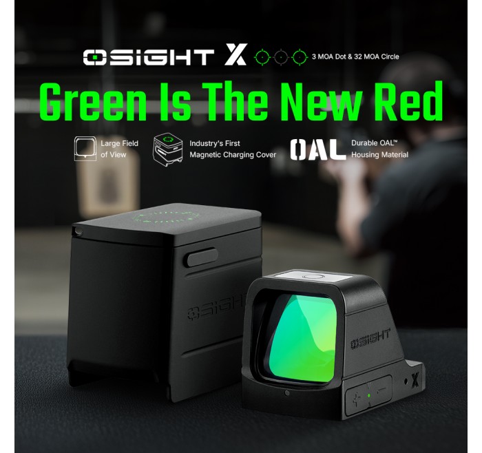OSIGHT GREEN DOT X MULTIRETICOLO 3/32MOA RICARICABILE