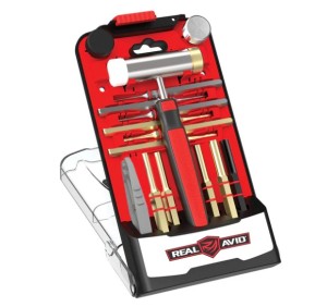 REAL AVID SET MARTELLO E PUNZONI CACCIASPINE AVHPS ACCU-PUNCH HAMMER & PUNCHES IN OTTONE