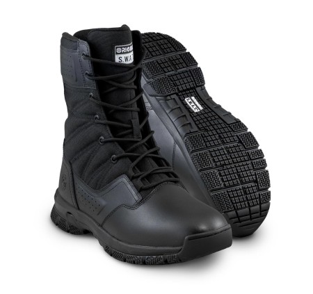 ORIGINAL SWAT ANFIBIO PROTEC 8" SIDE-ZIP POLISHABLE TOE MEN'S NERO