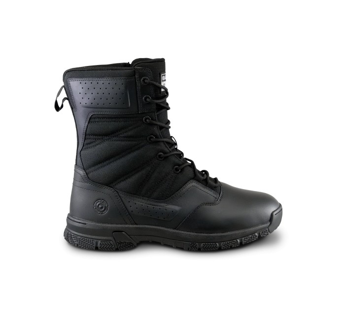 ORIGINAL SWAT ANFIBIO PROTEC 8" SIDE-ZIP POLISHABLE TOE MEN'S NERO