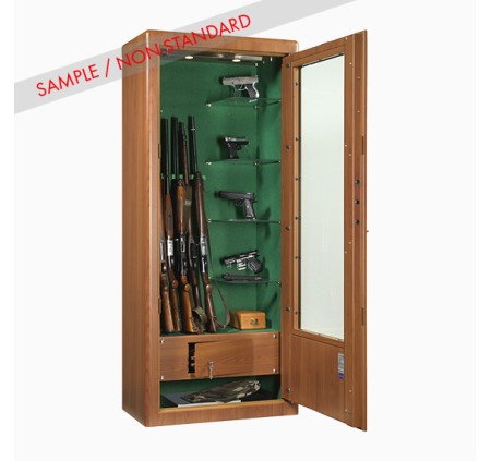 METALK ARMADIO BLINDATO REGINA 7 POSTI e 4 RIPIANI IN VETRO WOOD LINE
