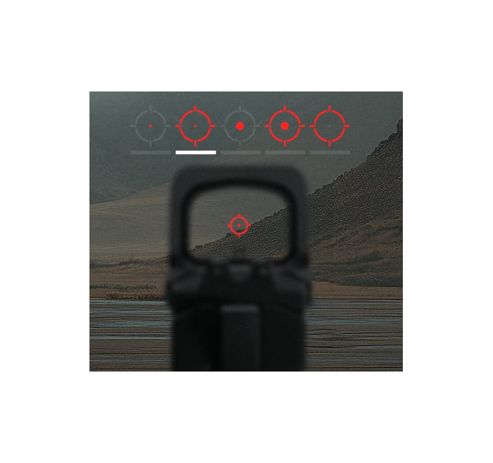 OSIGHT RED DOT XR MULTIRETICOLO 2-6/32MOA RICARICABILE