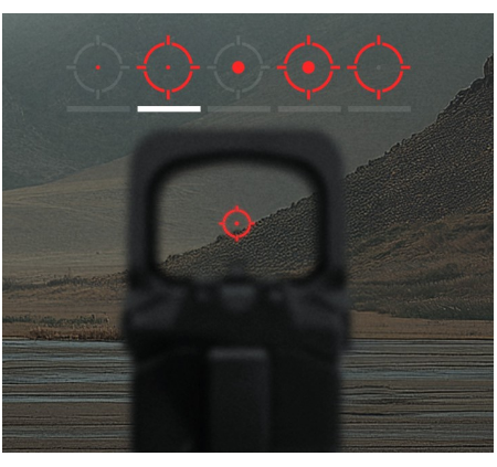 OSIGHT RED DOT XR MULTIRETICOLO 2-6/32MOA RICARICABILE