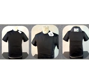 MILBORN T-SHIRT ANTI TAGLIO CON TASCA NERA