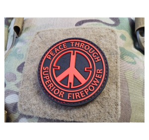 VARI PATCH PVC PEACE THROUGH SUPERIOR FIREPOWER