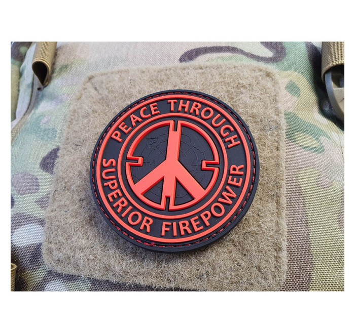 VARI PATCH PVC PEACE THROUGH SUPERIOR FIREPOWER