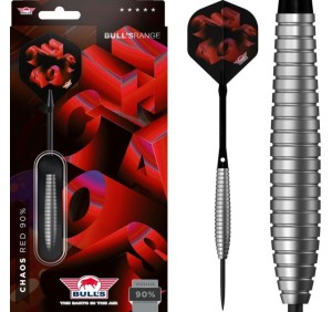 FRECCETTE PUNTA ACCIAIO IN TUNGSTENO 90% BULL'S CHAOS RED 22 gr.