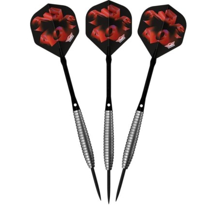 FRECCETTE PUNTA ACCIAIO IN TUNGSTENO 90% BULL'S CHAOS RED 22 gr.