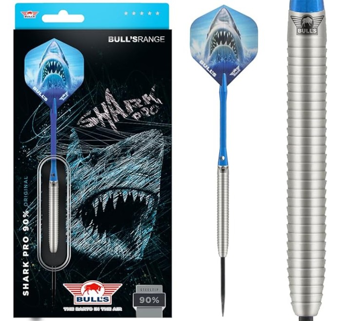 FRECCETTE PUNTA ACCIAIO IN TUNGSTENO 90% BULL'S SHARK PRO 22 gr.