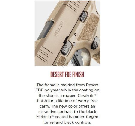 HS SPRINGFIELD PISTOLA HELLCAT 3" CAL 9x19 9 LUGER  FDE 