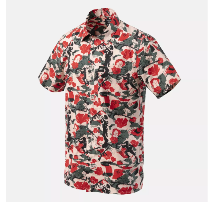 HELIKON TEX CAMICIA HAWAIIAN SHIRT ROSSO