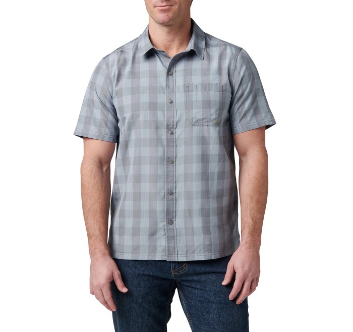 5.11 CAMICIA 71217 NATE A MANICA CORTA MORTAR PLAID
