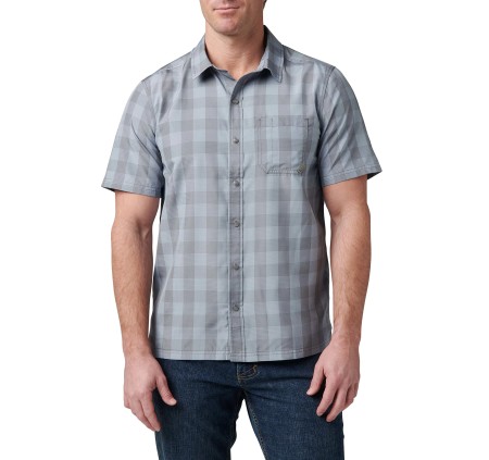 5.11 CAMICIA 71217 NATE A MANICA CORTA MORTAR PLAID