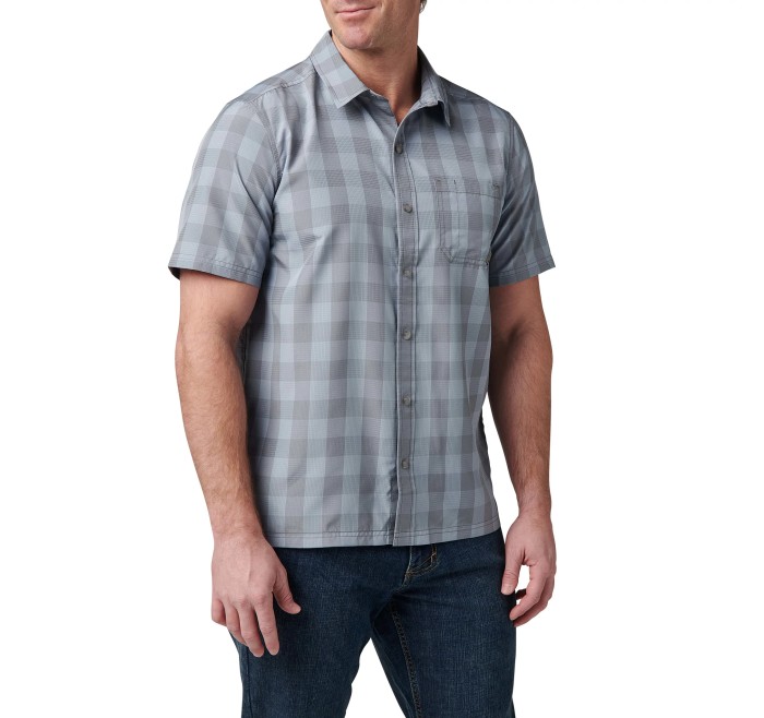 5.11 CAMICIA 71217 NATE A MANICA CORTA MORTAR PLAID