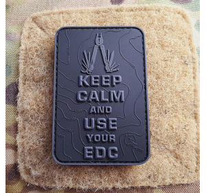 VARI PATCH PVC KEEP CALM AND USE YOUR EDC BLACK
