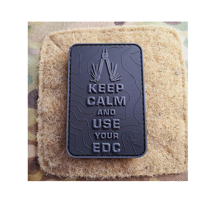 VARI PATCH PVC KEEP CALM AND USE YOUR EDC BLACK