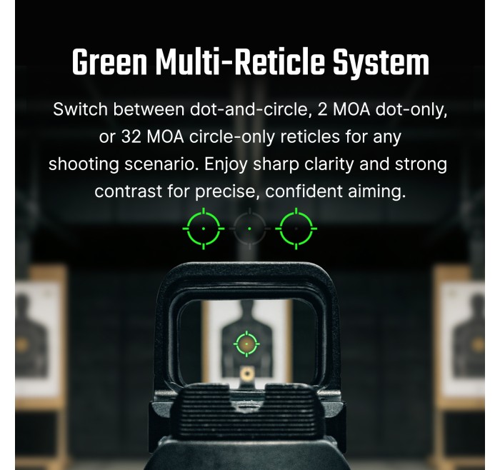 OSIGHT GREEN DOT SE MULTIRETICOLO 2/32MOA