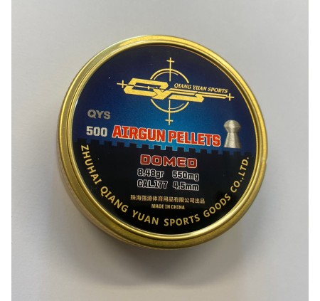 QIANG YUAN SPORTS PIOMBINO DIABOLO DOMED Cal. 4,5mm 8,48gr *Conf. 500pz*