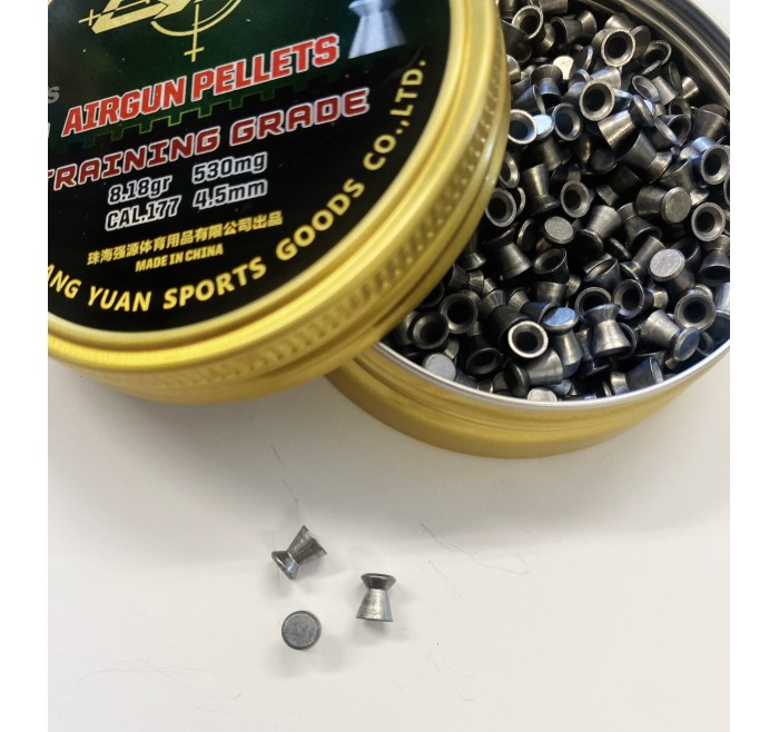 QIANG YUAN SPORTS PIOMBINO DIABOLO TESTA PIATTA Cal. 4,5mm 8,18gr *Conf. 500pz*